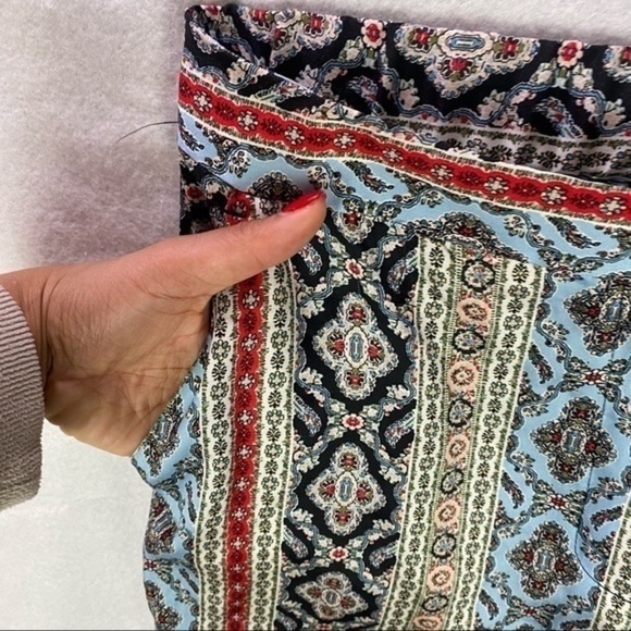 Zara Multicolored Printed Lightweight High Rise Straight Leg Pant - Picture 5 of 10